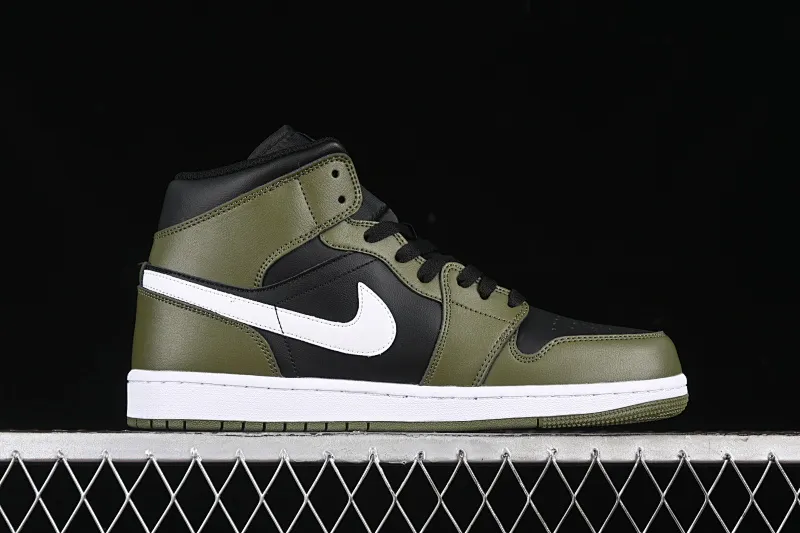 All Categories Air Jordan Jordan Series Basketball Shoes Air Jordan 1 Mid Air Jordan 1 Mid AJ1 Joe 1 Army Green Chinese Cultural Leisure Sneakers DQ8426-092